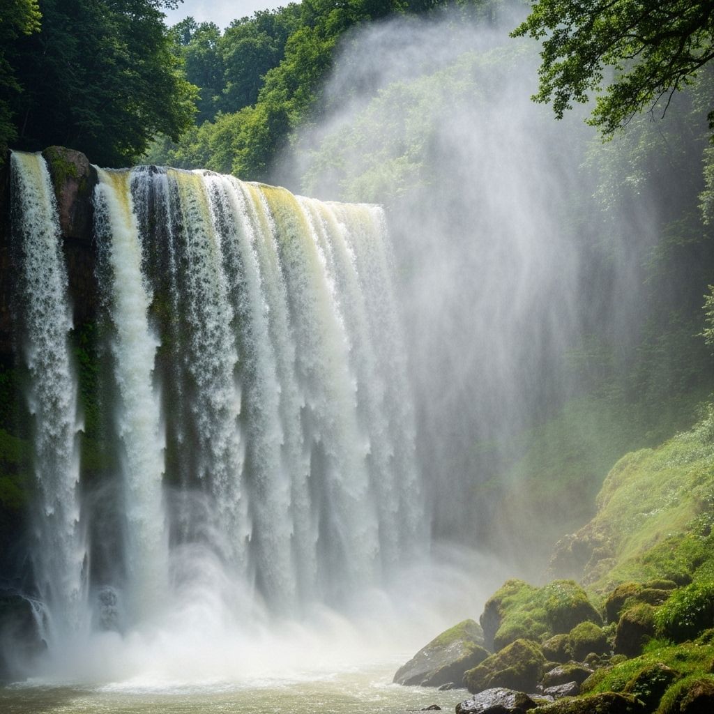 Waterfall mist